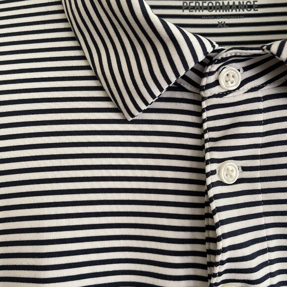 Men's J Crew Performance Polo | Navy and White Striped | Size XL | NWOT - Picture 4 of 5